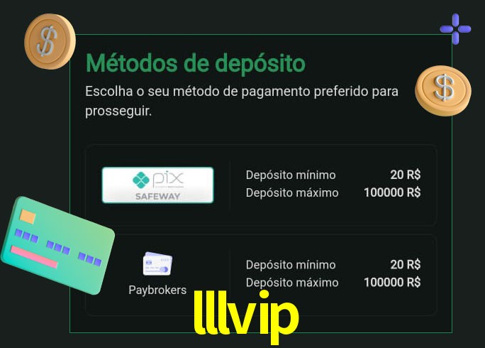 O cassino lllvip oferece uma grande variedade de métodos de pagamento